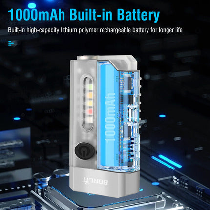 V10 LED Keychain EDC Flashlight USB Rechargeable Magnetic Torch Work Lamp.