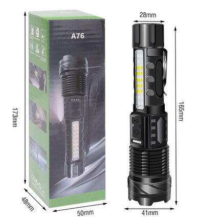Super Bright 30W 14LED Flashlight White Laser Tactical Torch Lamp for Camping AU.