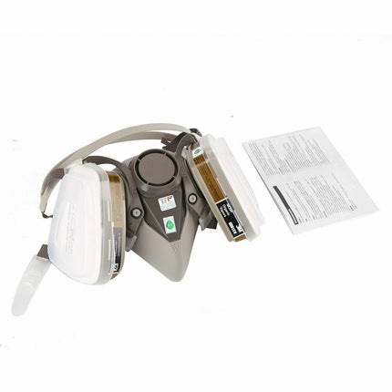 7 IN 1 Gas Mask Full Face Respirator Paint Spray Chemical Facepiece Reusable AU.