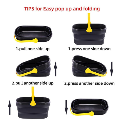 10L Washing/Storage Bucket Folding Portable Mop/Food/Drink Home/Outdoor Camping.
