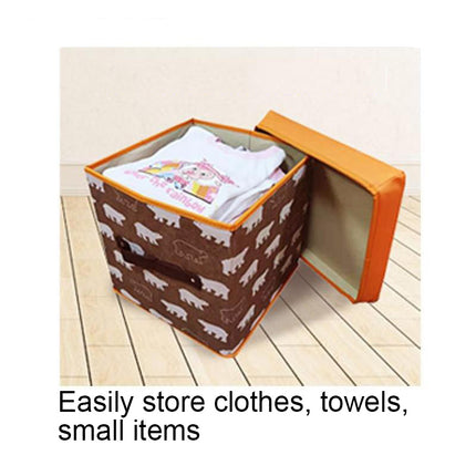 Folding Ottoman Storage Stool Cube Footstool Stool Blanket Box With Cover AU.