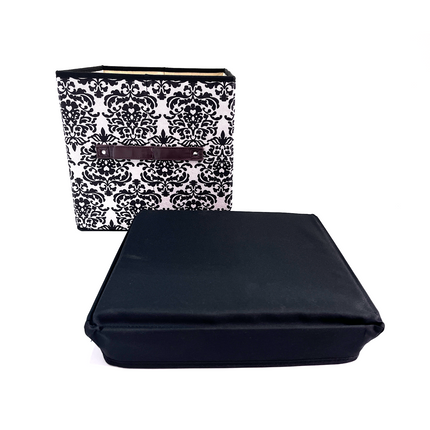 Folding Ottoman Storage Stool Cube Footstool Stool Blanket Box With Cover AU.