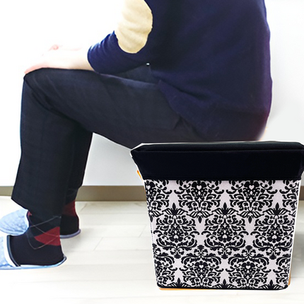 Folding Ottoman Storage Stool Cube Footstool Stool Blanket Box With Cover AU.
