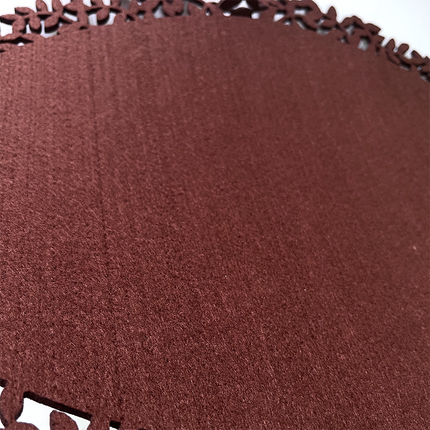 4Pc Leaf Edge Felt Placemats Heat Insulation Coffee Cup Mat Table Decor At First.