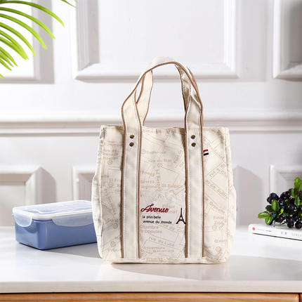 Portable 22*11.5*25cm Insulated Lunch Bag Food Container Picnic Storage Handbag.