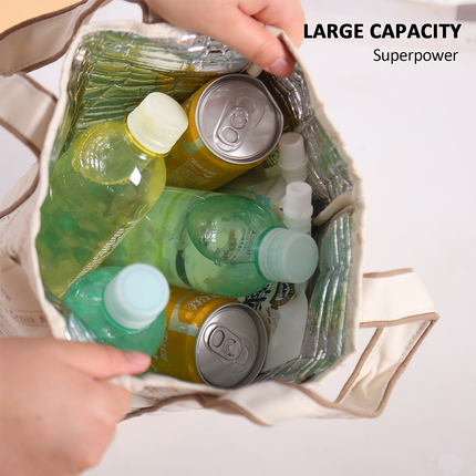 Portable 22*11.5*25cm Insulated Lunch Bag Food Container Picnic Storage Handbag.