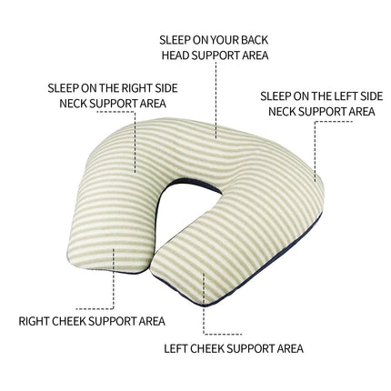 Inflatable U Shaped Travel Neck Pillow Portable Car Flight Head Rest Cushion.