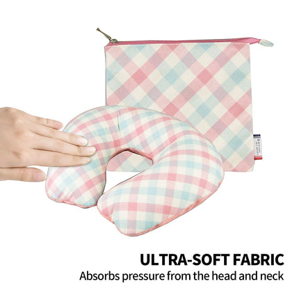 Inflatable U Shaped Travel Neck Pillow Portable Car Flight Head Rest Cushion.