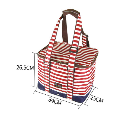Red Insulated Picnic Bag Thermal Cooler Portable Lunch Food Tote Carry Storage Bag.