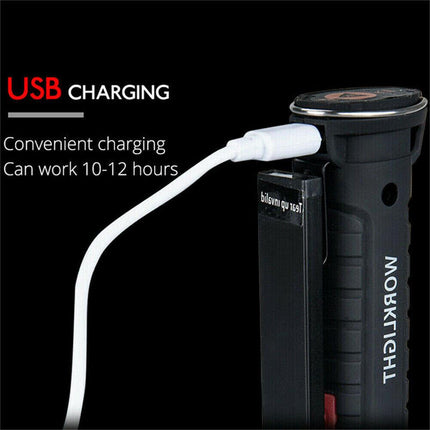 Portable COB LED Work Light Car Garage Mechanic USB Rechargeable Torch Lamp AU.
