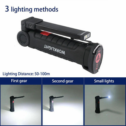 Portable COB LED Work Light Car Garage Mechanic USB Rechargeable Torch Lamp AU.
