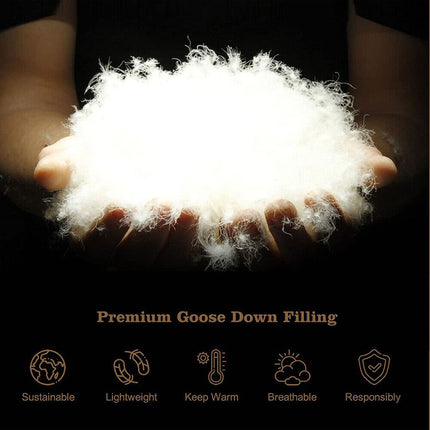 Goose Feather Down Quilt 500 GSM Duvet Doonas Queen:210x210cm.