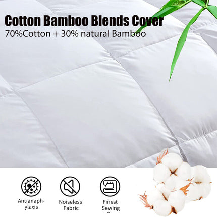 Goose Feather Down Quilt 500 GSM Duvet Doonas Queen:210x210cm.