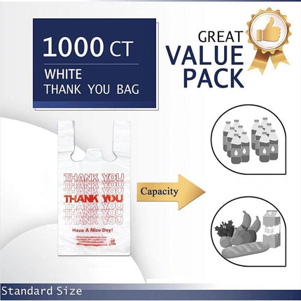 50X Plastic Shopping Bags - Reusable Recyclable Singlet Eco Grocery Carry Bag Small.