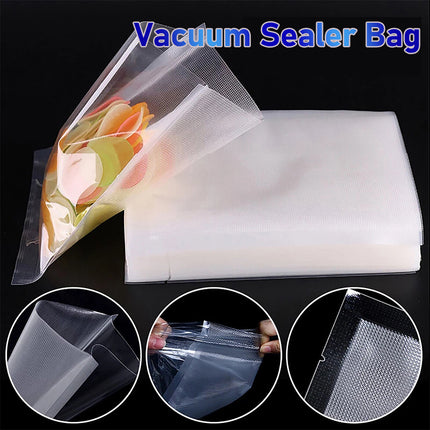 100X Vacuum Sealer Bags Precut Food Storage Saver Heat Seal Cryovac BPA-Free 15x25cm.