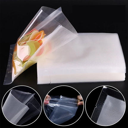 100X Vacuum Sealer Bags Precut Food Storage Saver Heat Seal Cryovac BPA-Free 15x25cm.