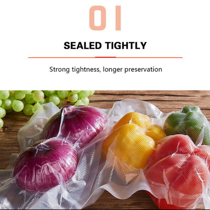 100X Vacuum Sealer Bags Precut Food Storage Saver Heat Seal Cryovac BPA-Free 20x30cm.