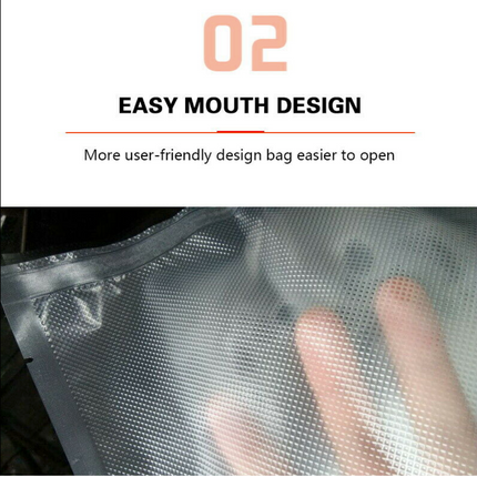 100X Vacuum Sealer Bags Precut Food Storage Saver Heat Seal Cryovac BPA-Free 20x30cm.