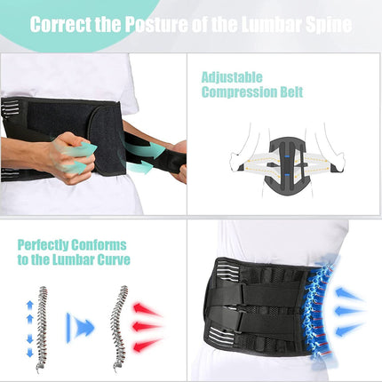 Lumbar Lower Back Support Brace Pain Relief Posture Orthosis Waist Belt Therapy.