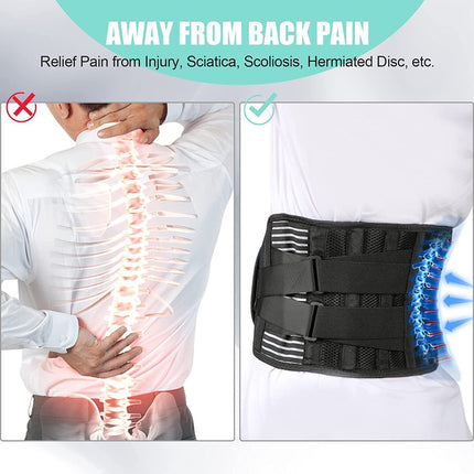 Lumbar Lower Back Support Brace Pain Relief Posture Orthosis Waist Belt Therapy.