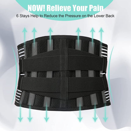 Lumbar Lower Back Support Brace Pain Relief Posture Orthosis Waist Belt Therapy.