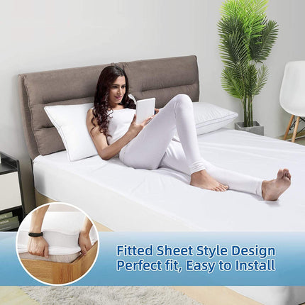 100% Terry Cotton Fitted Mattress Protector Waterproof King.