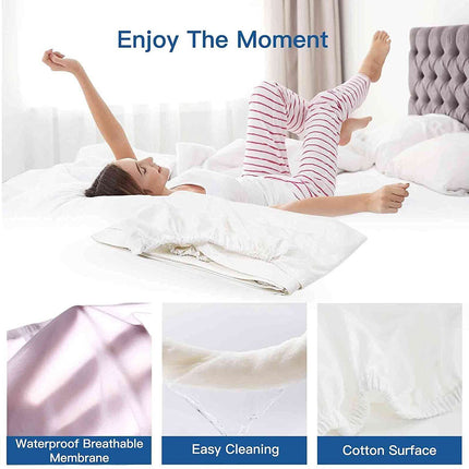 100% Terry Cotton Fitted Mattress Protector Waterproof King.