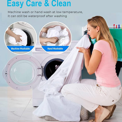 100% Terry Cotton Fitted Mattress Protector Waterproof King.