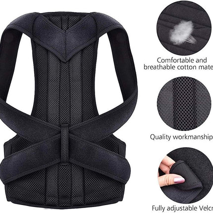 Posture Corrector Lumbar Brace Pain Relief Full Back Support Shoulder Brace Belt.