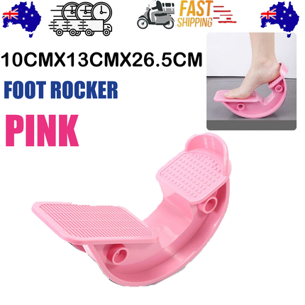 PINK Calf Massage Plantar Foot Rocker Stretch Board Ankle Pedal Stretcher Calf Pain.