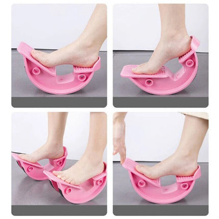 PINK Calf Massage Plantar Foot Rocker Stretch Board Ankle Pedal Stretcher Calf Pain.