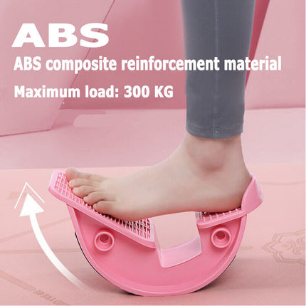 PINK Calf Massage Plantar Foot Rocker Stretch Board Ankle Pedal Stretcher Calf Pain.