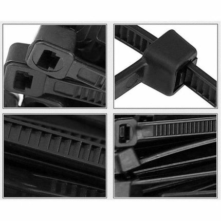 Cable Ties Zip Ties Nylon UV Stabilised 500pc Bulk Black Cable Tie 150mm x 2.5mm.