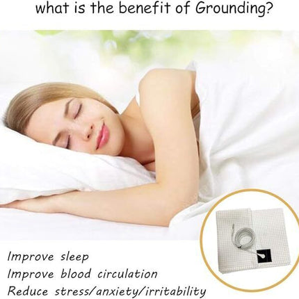 Bed Earthing Sheet Grounding Sheet Mat Large Bed Sheet Flat Sheet W/AU Plug 153x203cm.