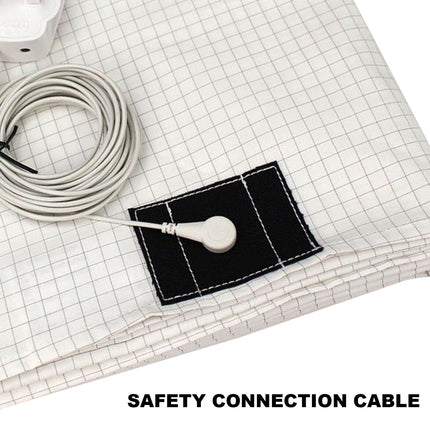 Bed Earthing Sheet Grounding Sheet Mat Large Bed Sheet Flat Sheet W/AU Plug 153x203cm.