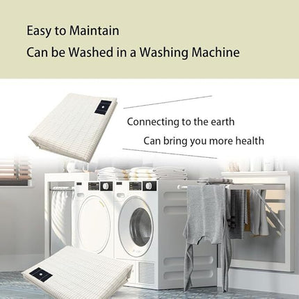Bed Earthing Sheet Grounding Sheet Mat Large Bed Sheet Flat Sheet W/AU Plug193x203cm.