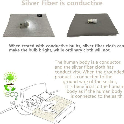 Bed Earthing Sheet Grounding Sheet Mat Large Bed Sheet Flat Sheet W/AU Plug193x203cm.