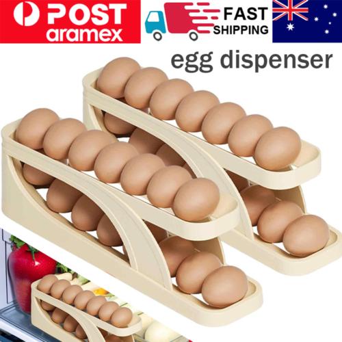 Automatic Roll-Down Double-layer Egg Dispenser Egg Storage Rack Kitchen.