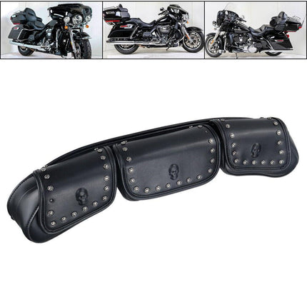 3 Pocket Windshield Bag Waterproof Fit For Harley Electra Glide FLHTC 96-13.