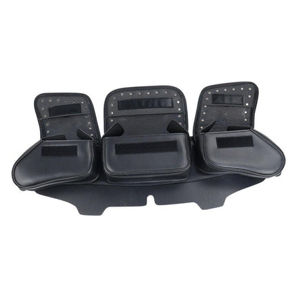 3 Pocket Windshield Bag Waterproof Fit For Harley Electra Glide FLHTC 96-13.