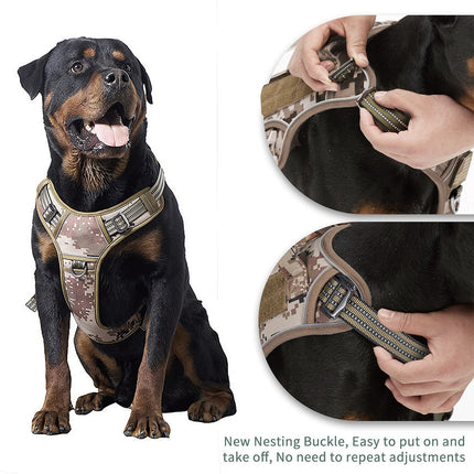 Dog Harness Tactical No Pull Adjustable Pet Military Working Training Vest S.