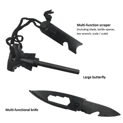 Camping Tool Emergency Survival Equipment Set Outdoor Sport Tactical Hiking Kit.