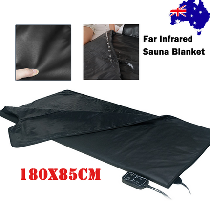 180x85cm Far Infrared Sauna Blanket Leather Slimming Detox Spa Body Shaping Low.