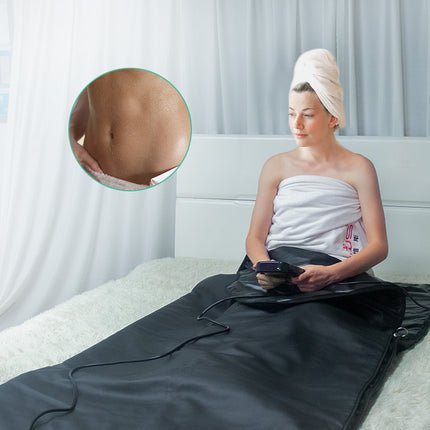 180x85cm Far Infrared Sauna Blanket Leather Slimming Detox Spa Body Shaping Low.