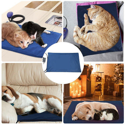 Electric Pet Heat Pad: Waterproof Heating Mat for Cat Dog Bed | Chew Resistant XL.