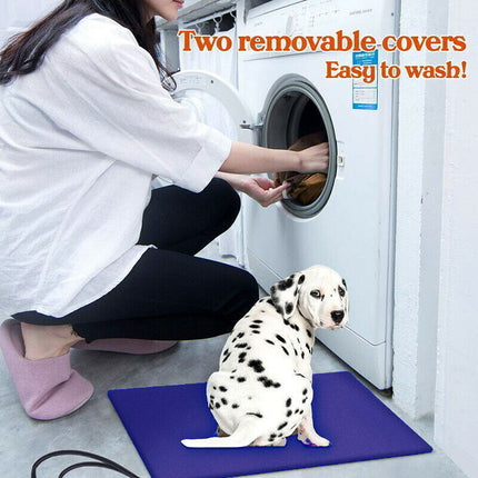 Electric Pet Heat Pad: Waterproof Heating Mat for Cat Dog Bed | Chew Resistant XL.