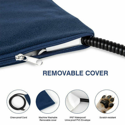 Electric Pet Heat Pad: Waterproof Heating Mat for Cat Dog Bed | Chew Resistant XL.
