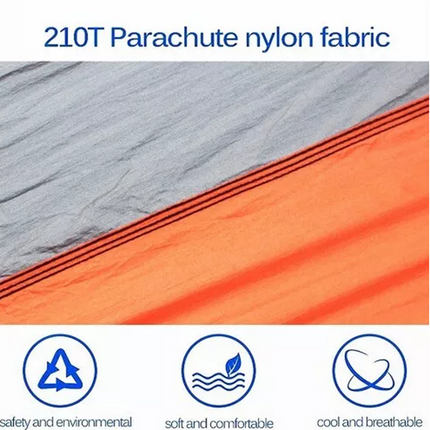 Outdoor Camping Hammock  Lightweight 260x140cm Portable Travel Orange.