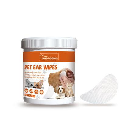 Yegbong Pet Ear Wipes, Pet Ear Cleaning Deodorizing Removing Mite And Earwax Cleaning Wipes.