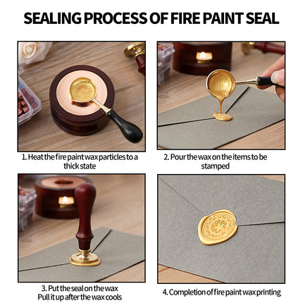 Vintage DIY Octagonal Sealing Wax Tablet Seal Stamp Wax Beads Wedding Invitation bluegreen.
